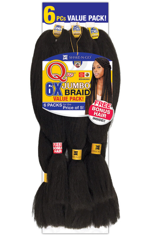 QUE SOFT 6X VALUE PACK JUMBO BRAIDING HAIR