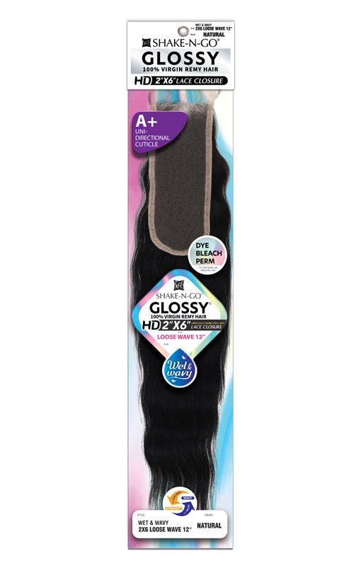 Glossy - 2"x6" WW Loose Wave Lace Closure