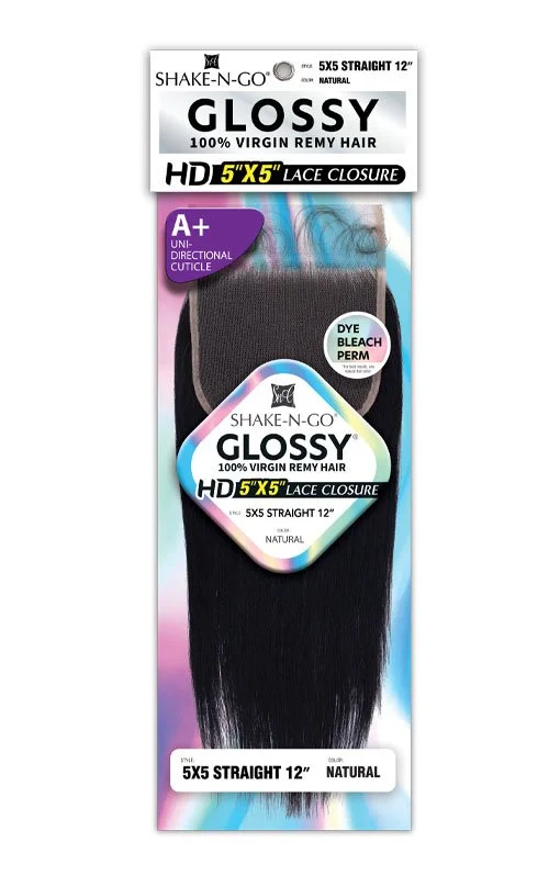 Glossy - 5"x5" Straight 12" Lace Closure Glossy