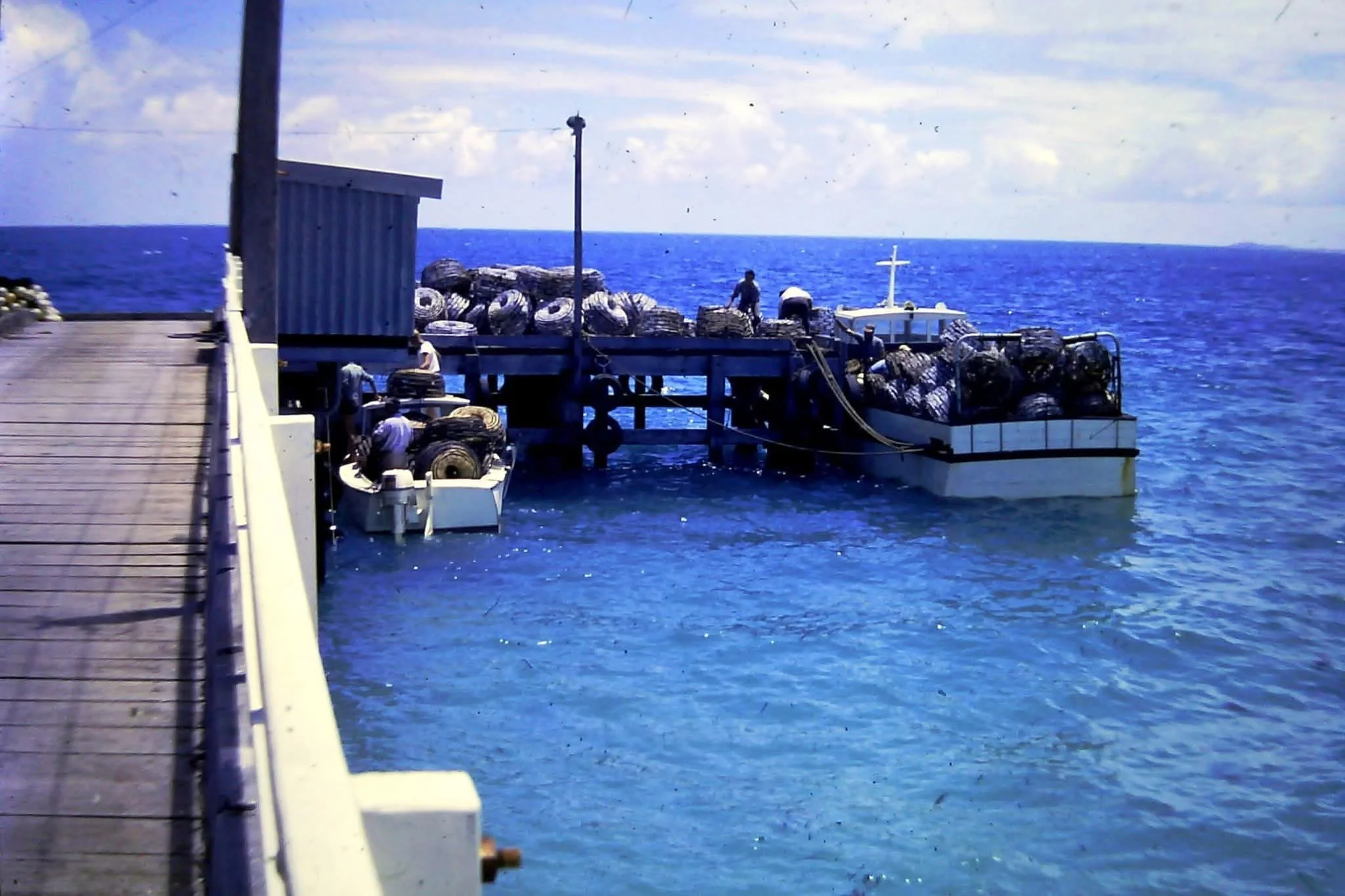 Historic crayfishing boat at the Jurien Bay jetty, Western Australia.