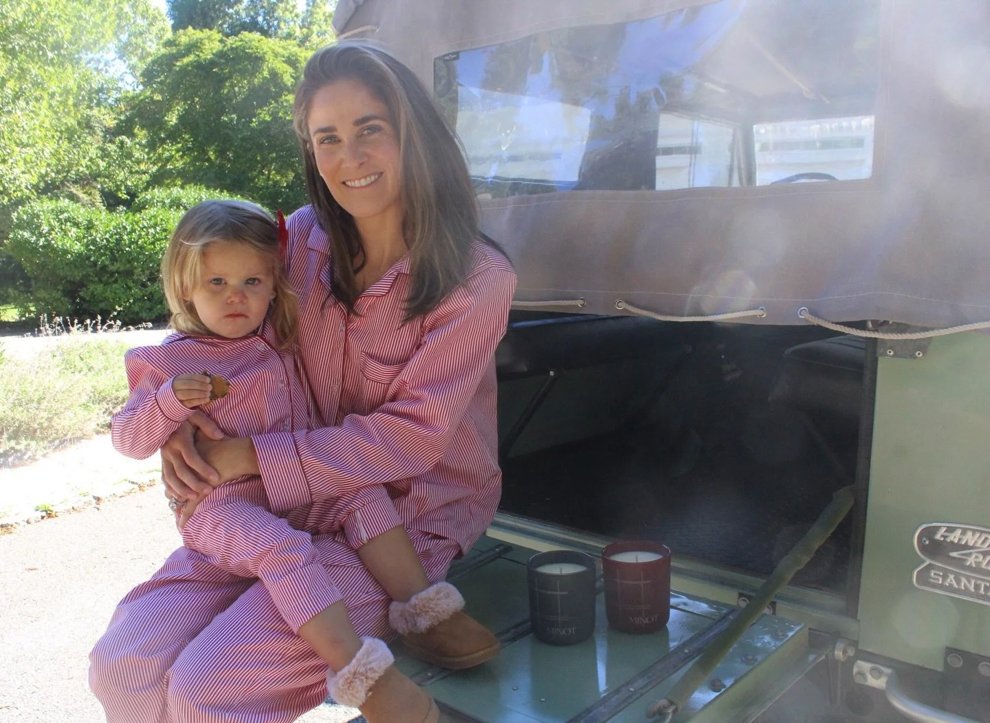 Our Classic Striped Pajamas are in stock and shipping out same day! 
Featuring a classic red and white pinstripe design with contrast piping, this set is both playful and polished. Whether you&rsquo;re sipping cocoa by the fire or unwrapping gifts on