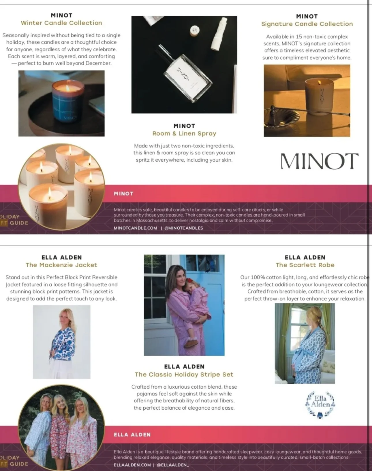So excited to be featured in Boston Common Magazine alongside our friends at Minot Candle 🤍
See you tonight at the Gift Guide Gala in Boston ✨🥂🎄