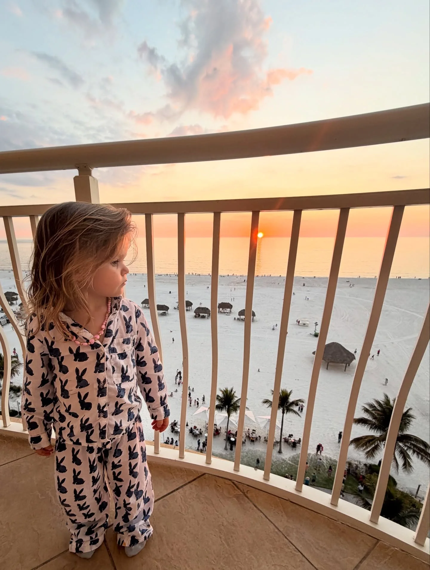 E on vacay in @ellaalden_ &mdash; our best-selling kids set, always 💙🐰