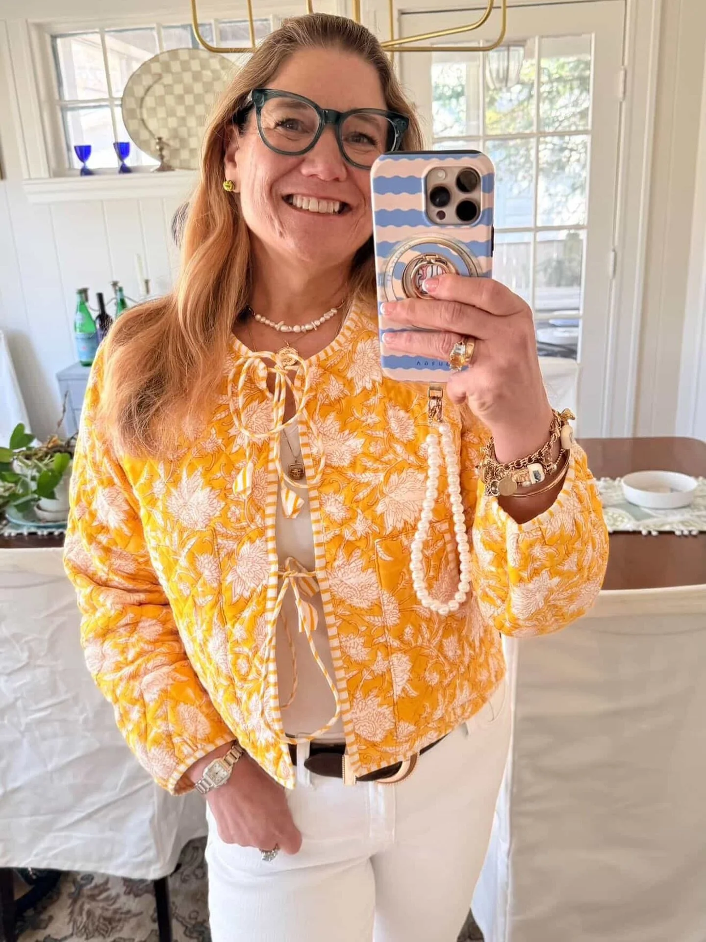 Sunshine in a jacket ☀️💛 @thepreppystitch Wearing the Daffy jacket &mdash; the happiest little layer for spring. #OOTD #SpringStyle #ColorPop