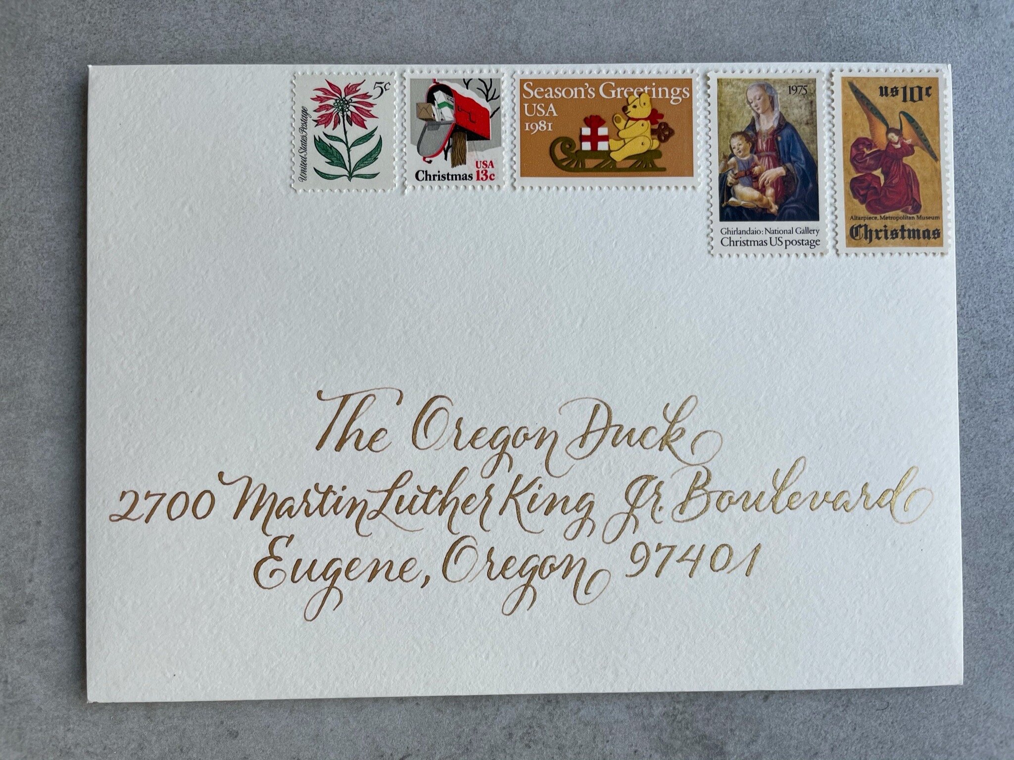 Custom Calligraphy Name & Address