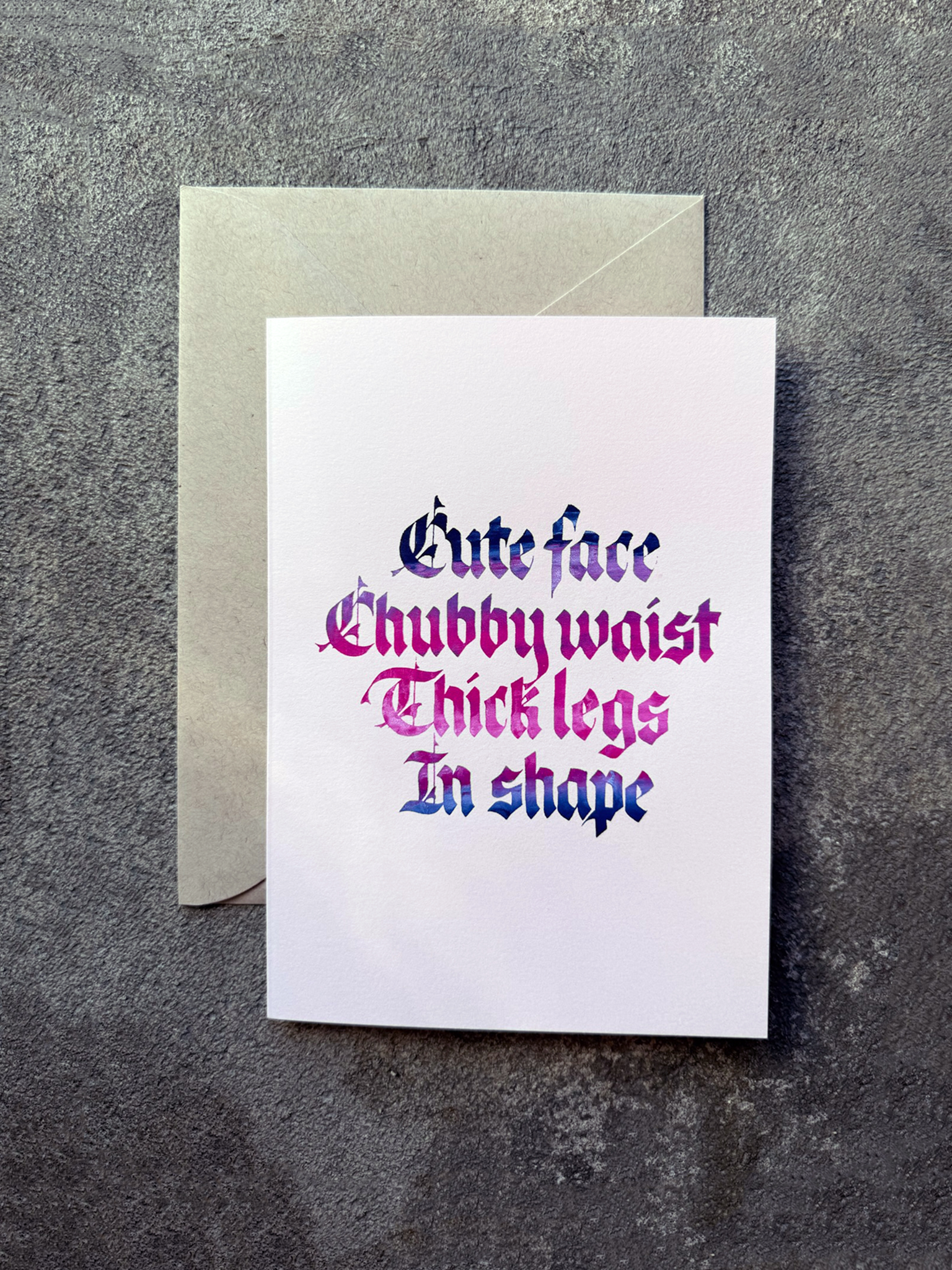 Lose Control Card (light pink)