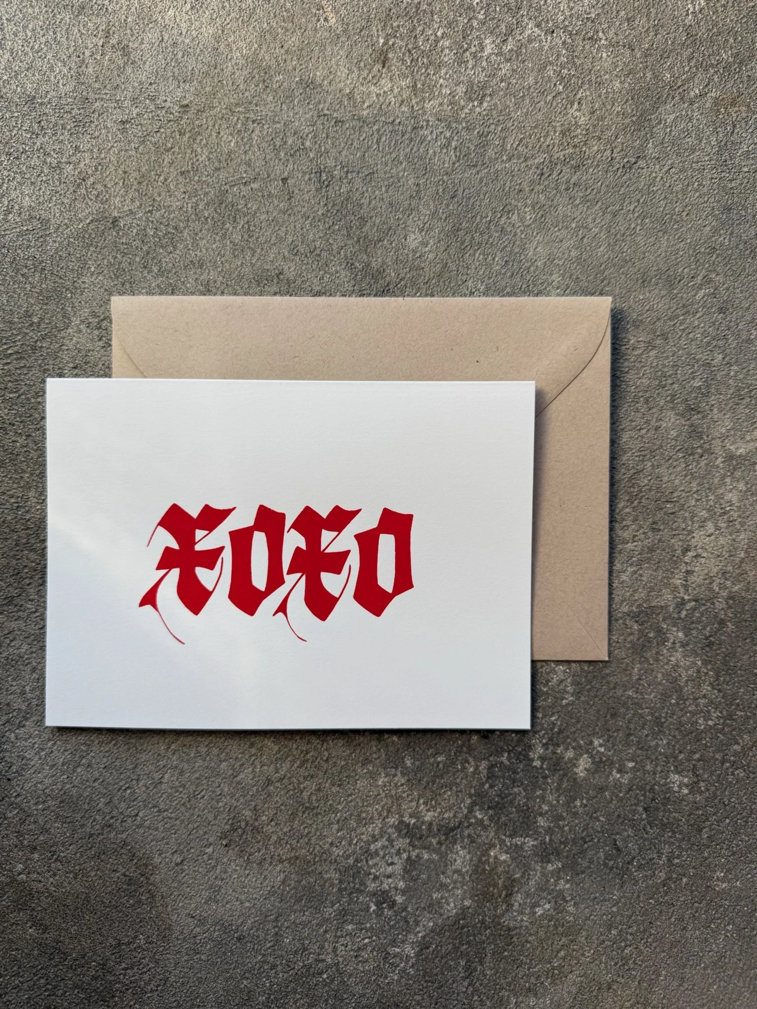 XOXO Valentine's Day Card (white)