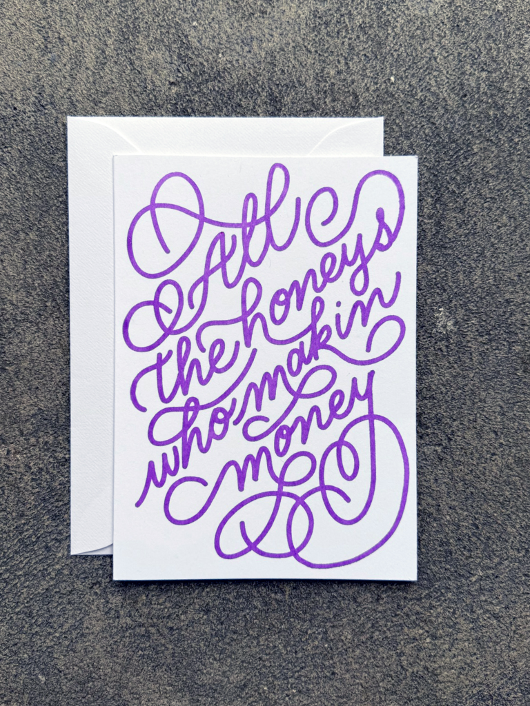 All The Honeys Card (white)