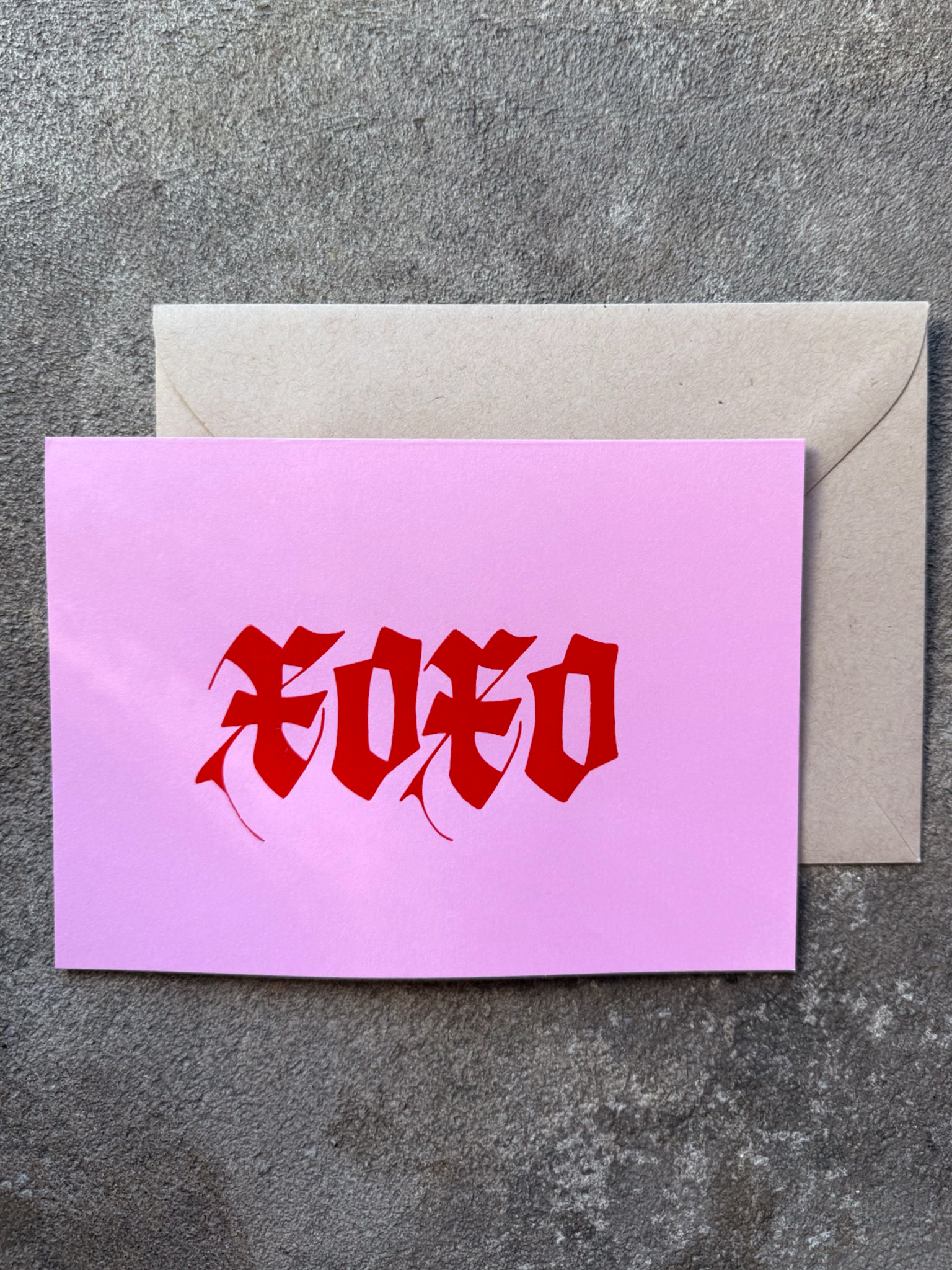XOXO Card (pink)