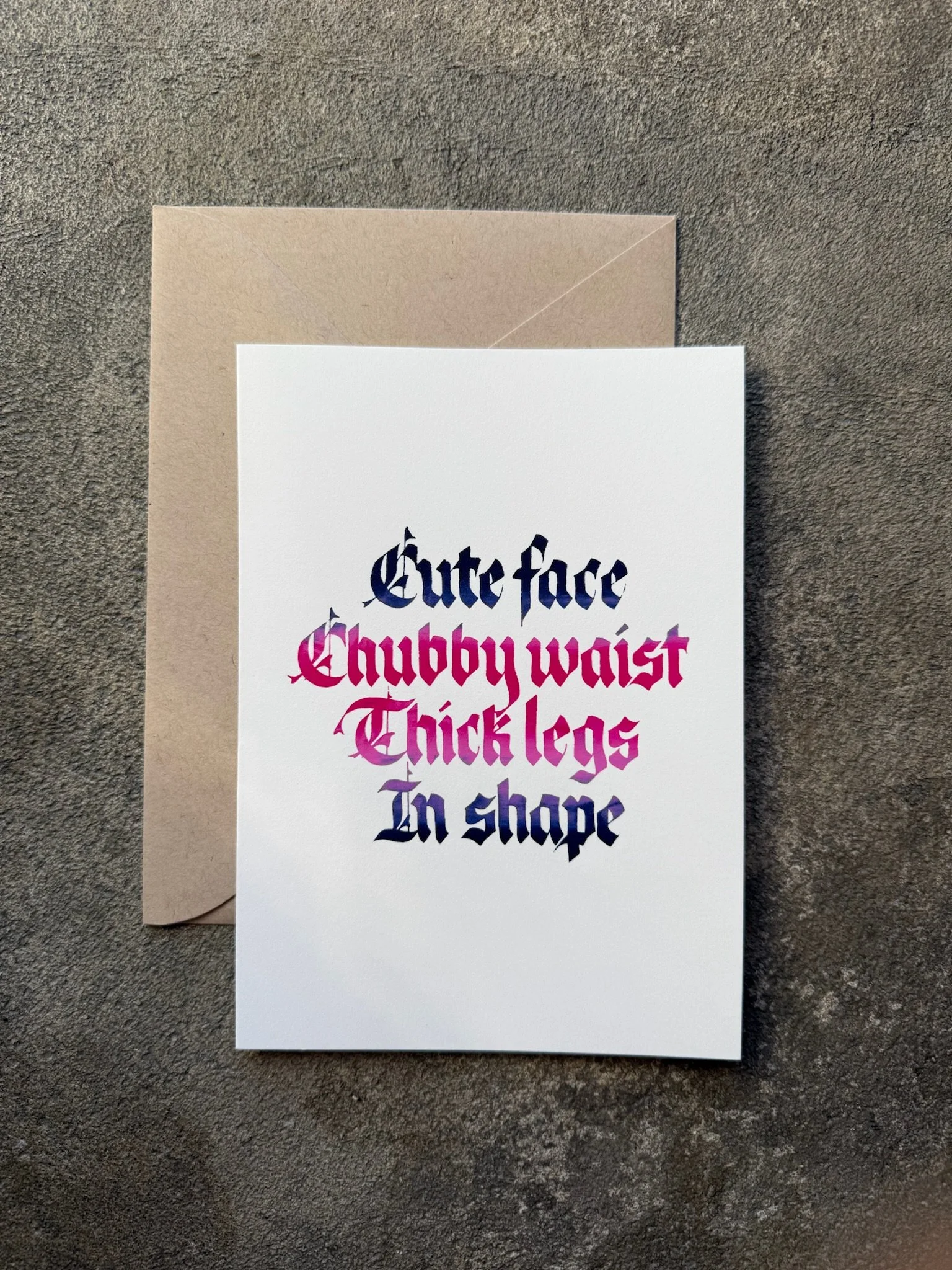 Lose Control Card (white)