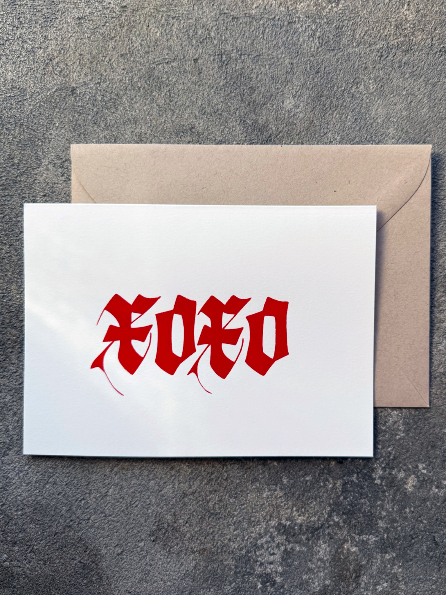 XOXO Card (white)
