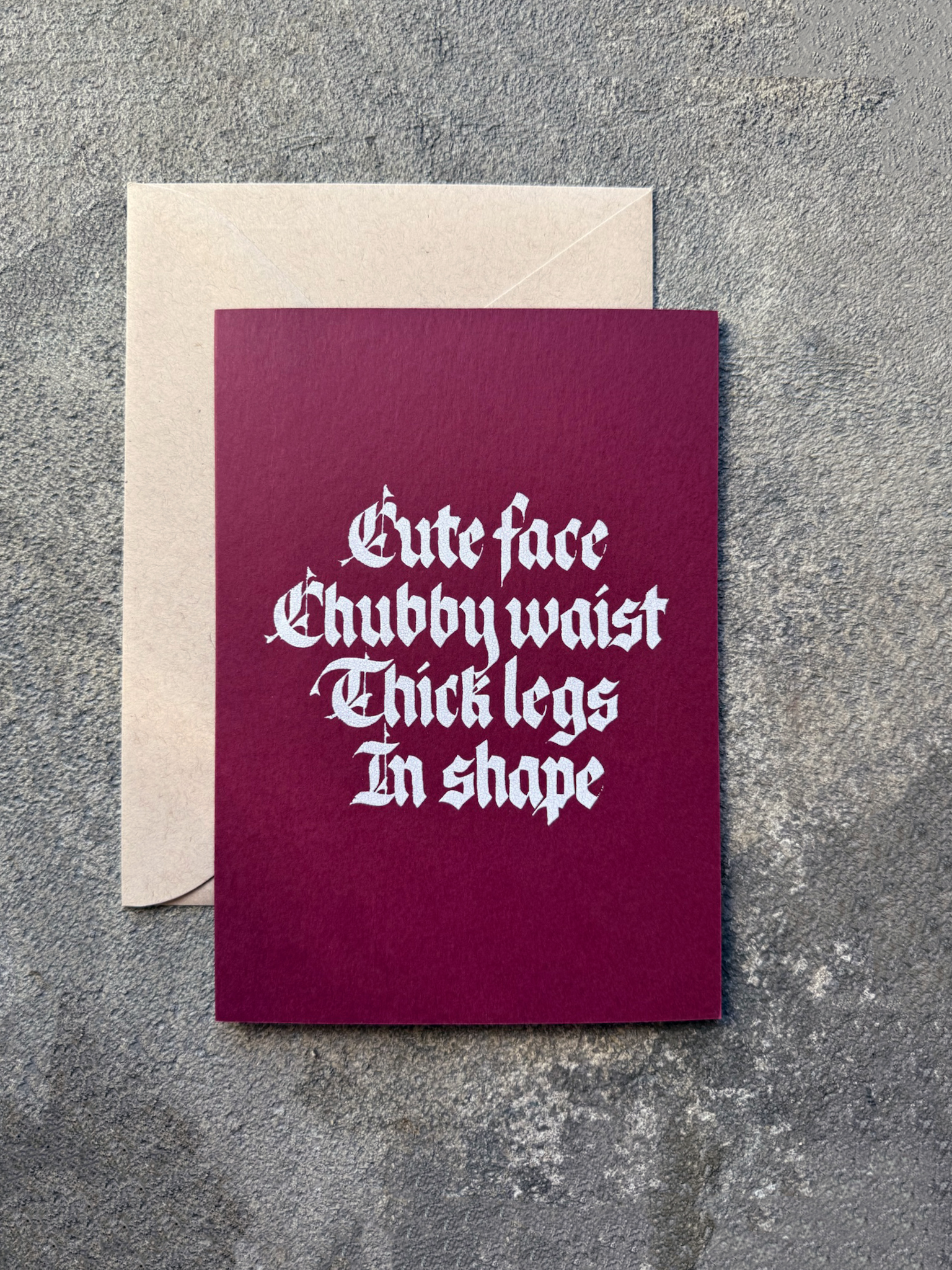 Lose Control Card (maroon)