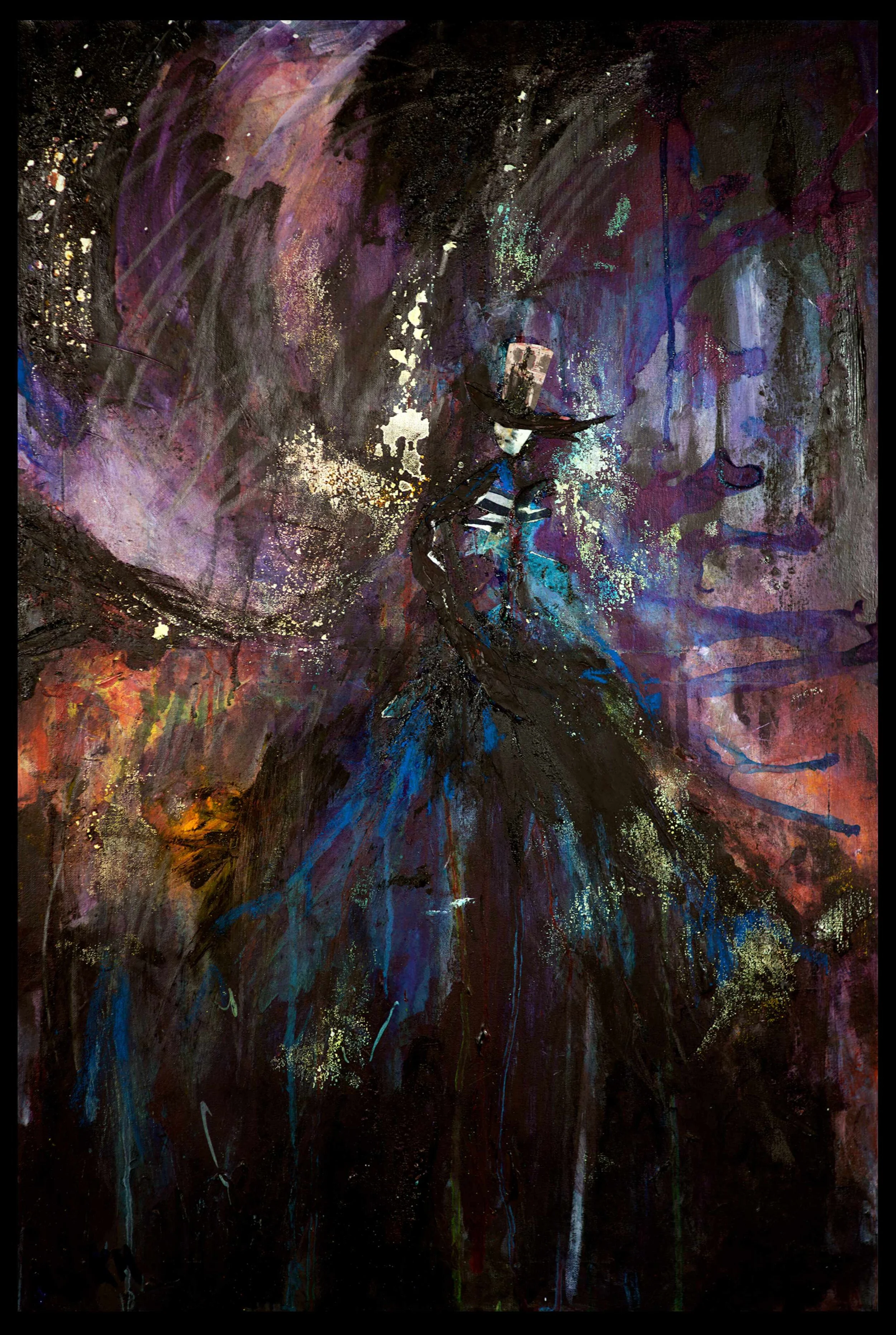'Daylight Robbery' Dec 2020 (c)
Acrylic, Ink, Collage on canvas 0.5 x 0.7m