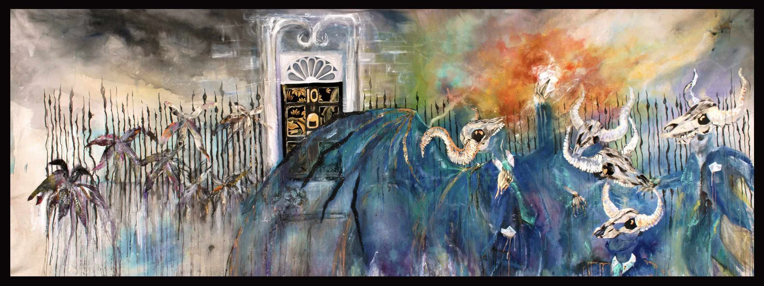 'We Drowning Street' 
Acrylic on Canvas
3.5m x 2.5m