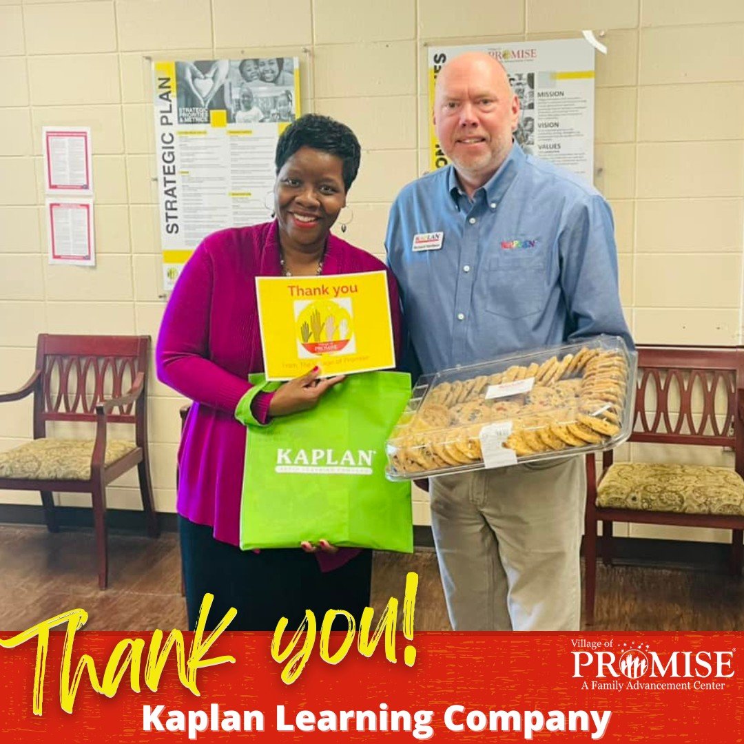 A sweet thank you for our friends at Kaplan Learning Company for treating our staff to some cookies! We enjoyed the visit!