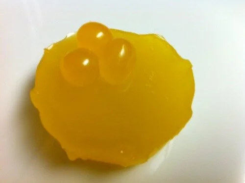  Mango Passion Fruit Vodka Jello Shot with Bursting Mango Bursting Boba 