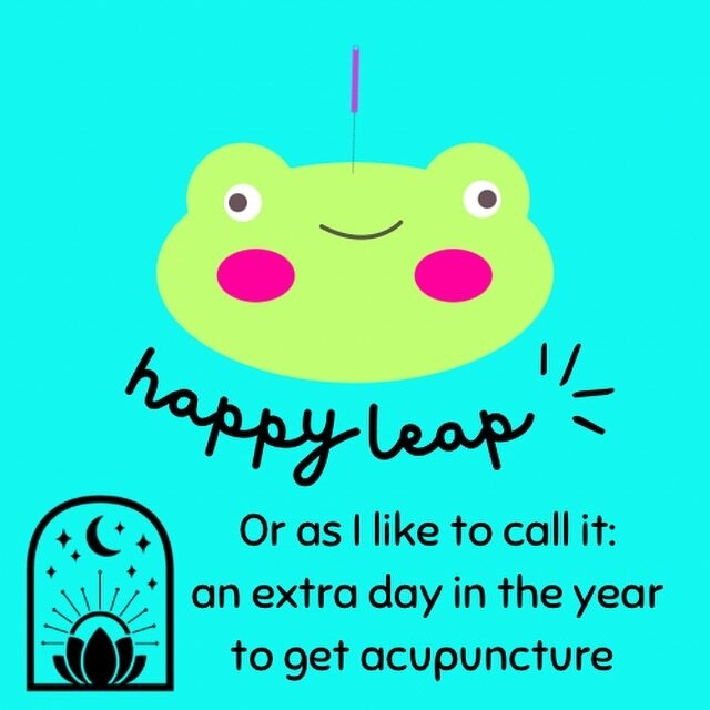 📍 Happy Leap! So yeah, Thursdays are normally a work day for me. . . But I&rsquo;m sitting home recovering from C19 🤬

But an extra day in the year still gives you an extra day to get Acupuncture! 

I&rsquo;ll be back in the office next week - I&rs