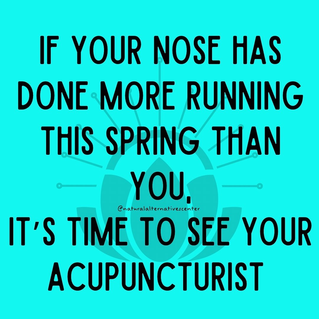 👃🏼if your nose has done more running than you - it&rsquo;s time to see your Acupuncturist 

It seems to me, especially with the number of emergency allergy relief appointments I&rsquo;ve scheduled, Mother Nature&rsquo;s sperm is BAD this year. 

St