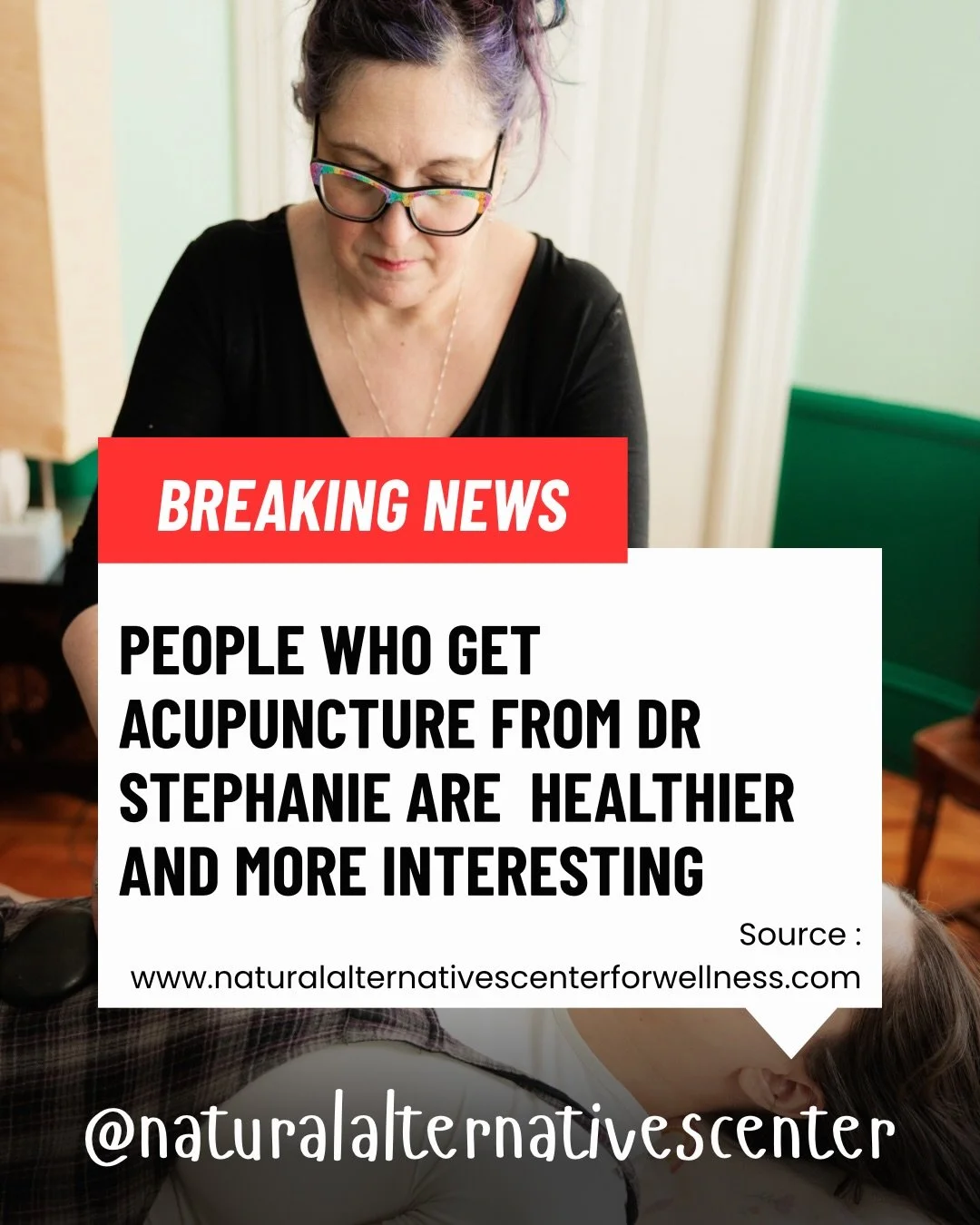Check out all the BREAKING NEWS today! 

You need ACUPUNCTURE and wellness goodies

Open from 1 - 7 pm today - message me if you are an existing patient and need to get in today, I have a few openings on my schedule!

#breakingnews 
#witchygothfaerie