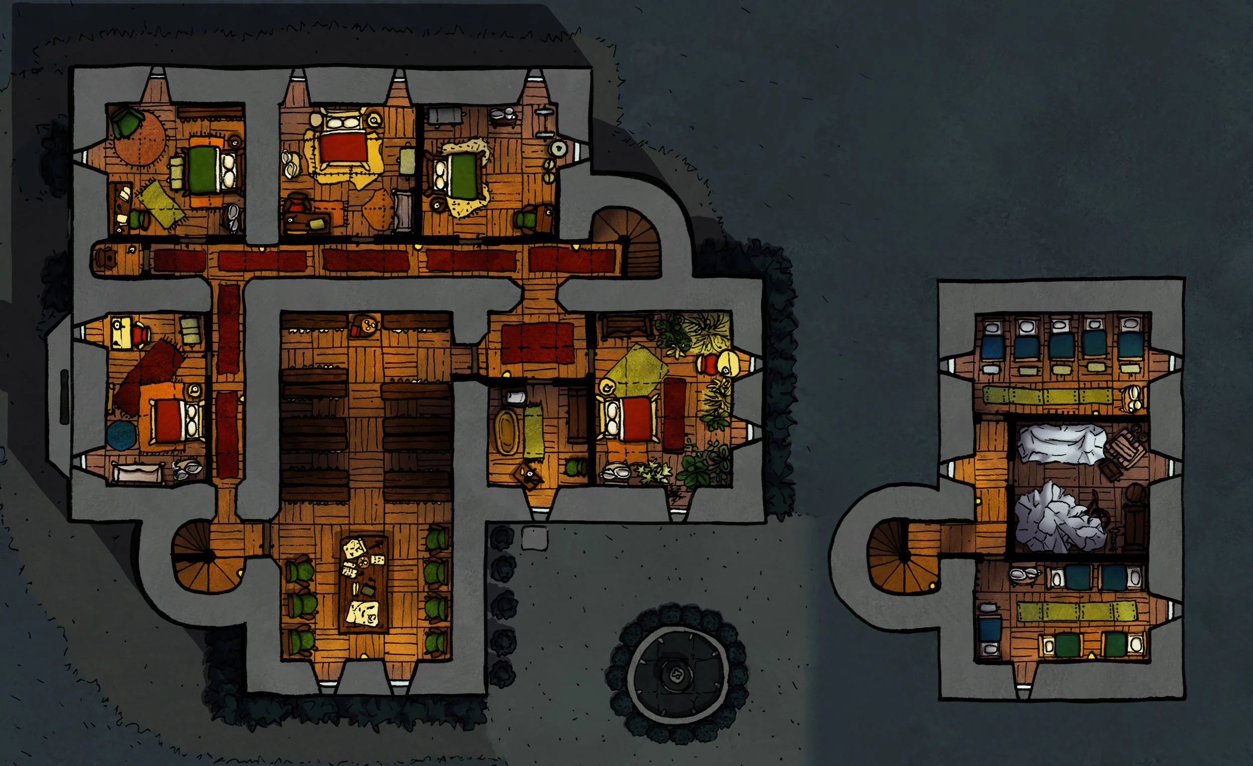Map 177 - Castle Turned Mansion. Upper Floors.