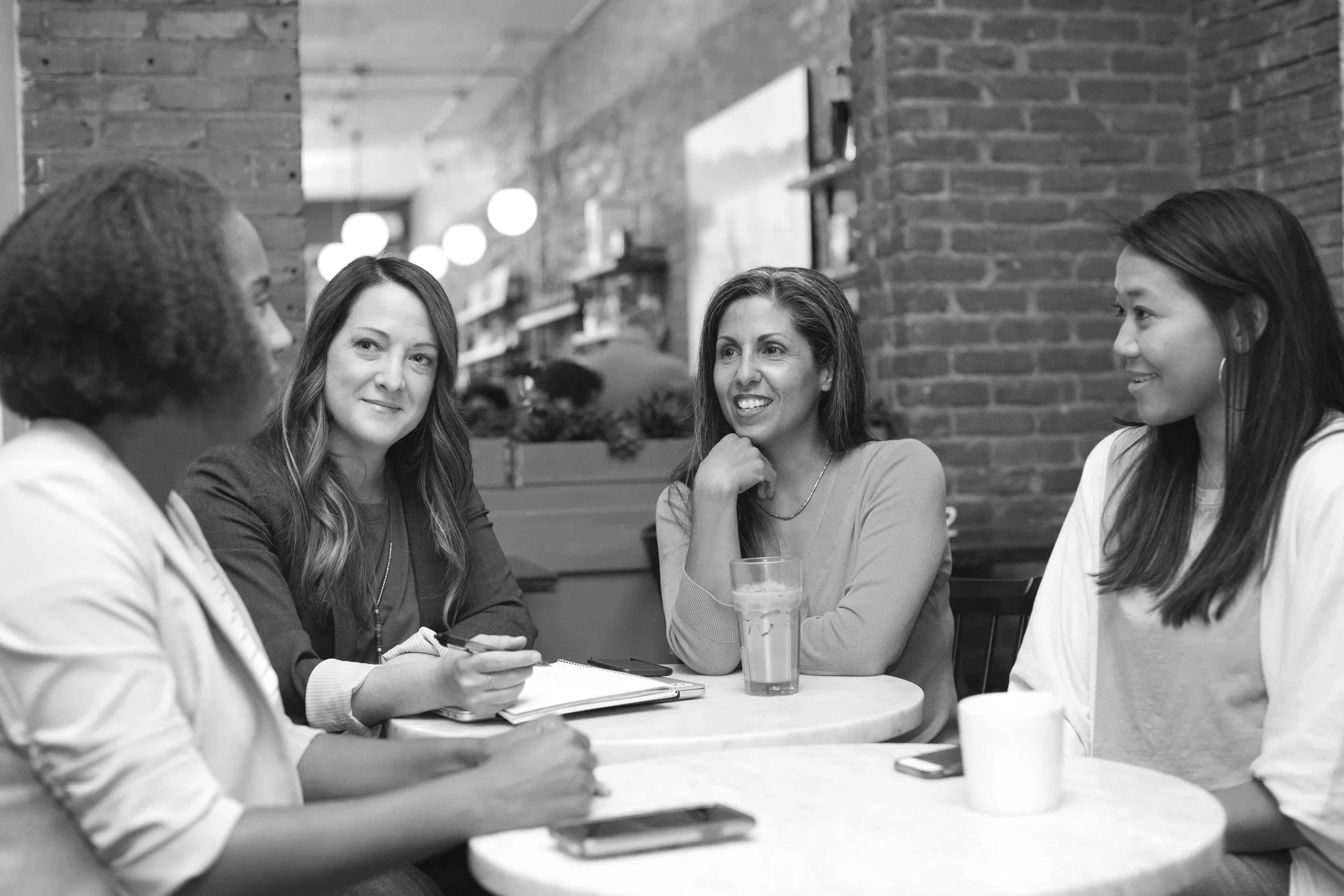 Women meeting at a table