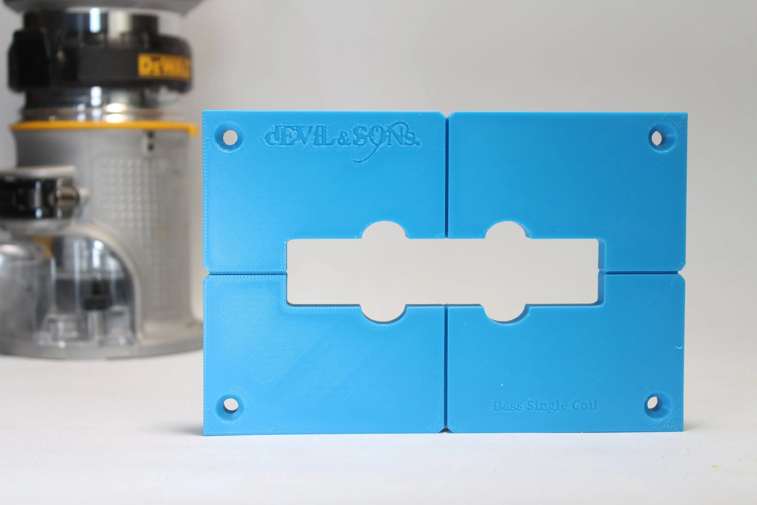 Bass Single Coil Pickup Routing Template (Jazz Bass J-Bass Style)