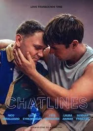 Two young men with closed eyes, gently touching foreheads and holding each other's faces, sharing an intimate moment.