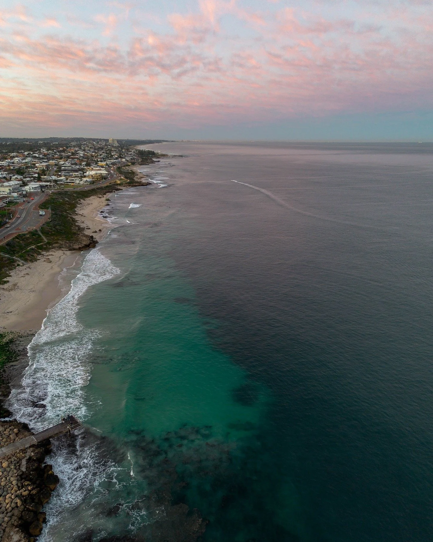 The coastline of Perth looks good in all seasons.
-------------⁠
N O R T H  B E A C H
-------------⁠
📷 @twoonethree_photography⁠
-------------⁠
Edited with presets you can find at twoonethree.com.au⁠
.
Photograph captured using @djiglobal⁠
.⁠
#visit