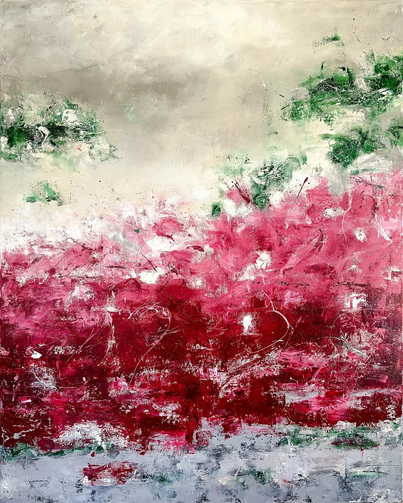 Scarlet fields at dawn, 100x80cm €2.090