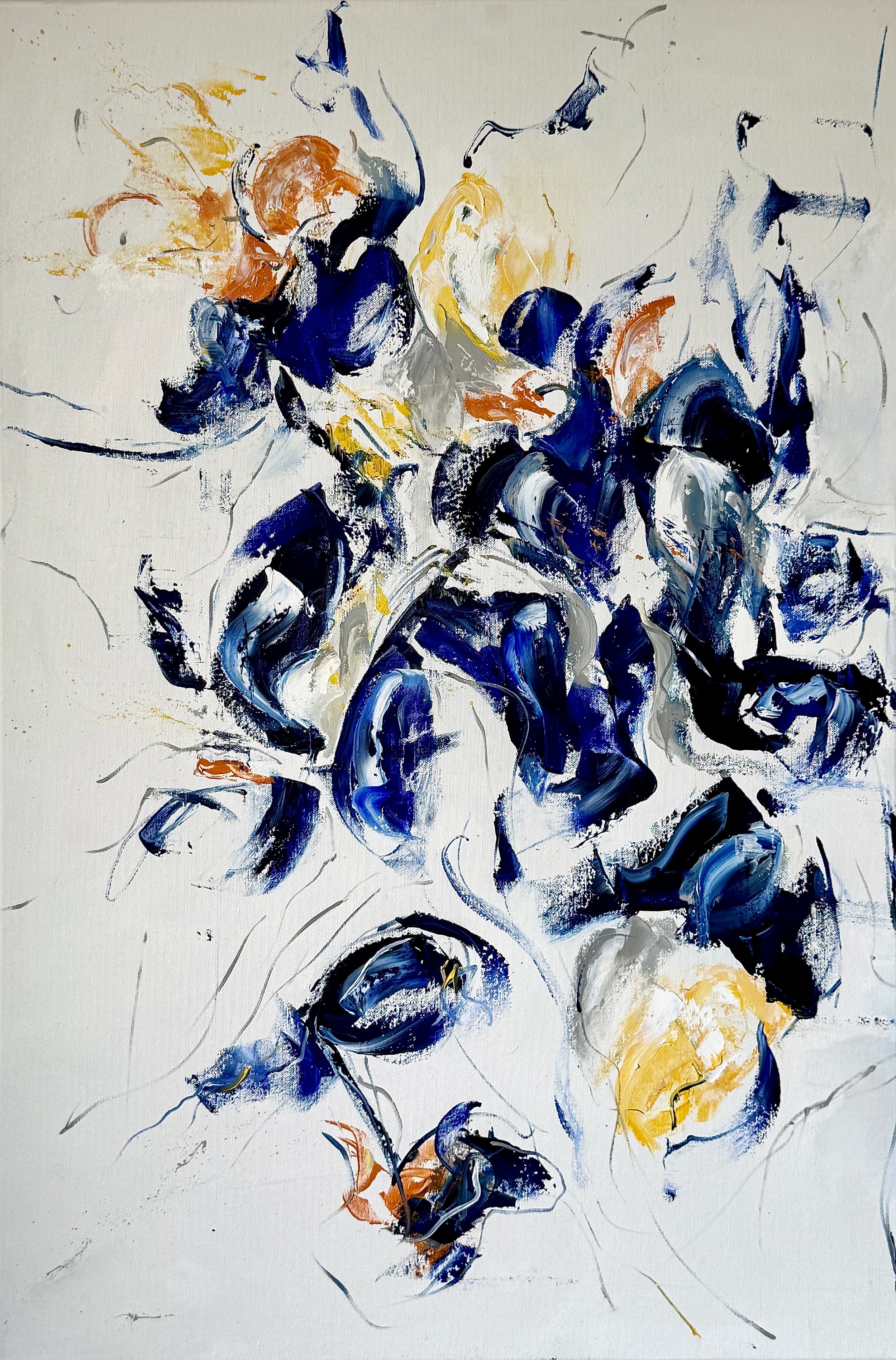 Indigo Bloom, 90x60x2cm, 1.680,-€