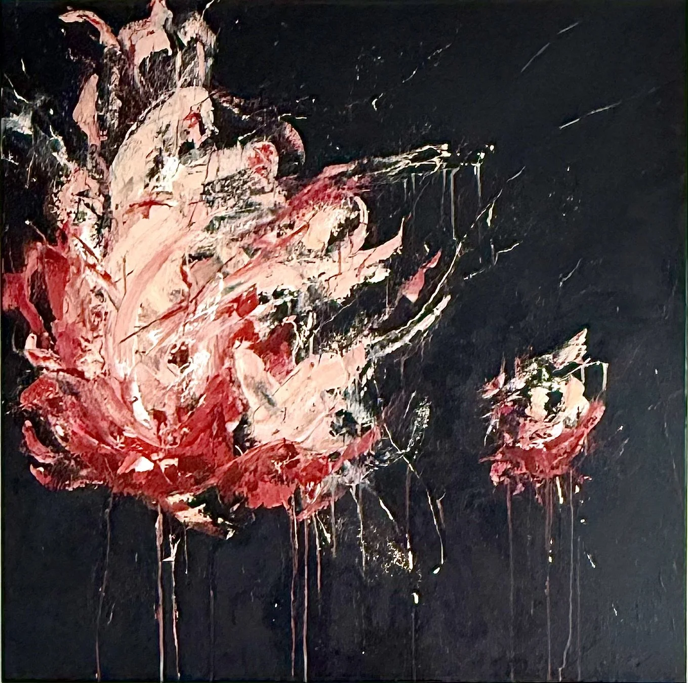 Red Whisper, 100x100cm, 2.570,- €