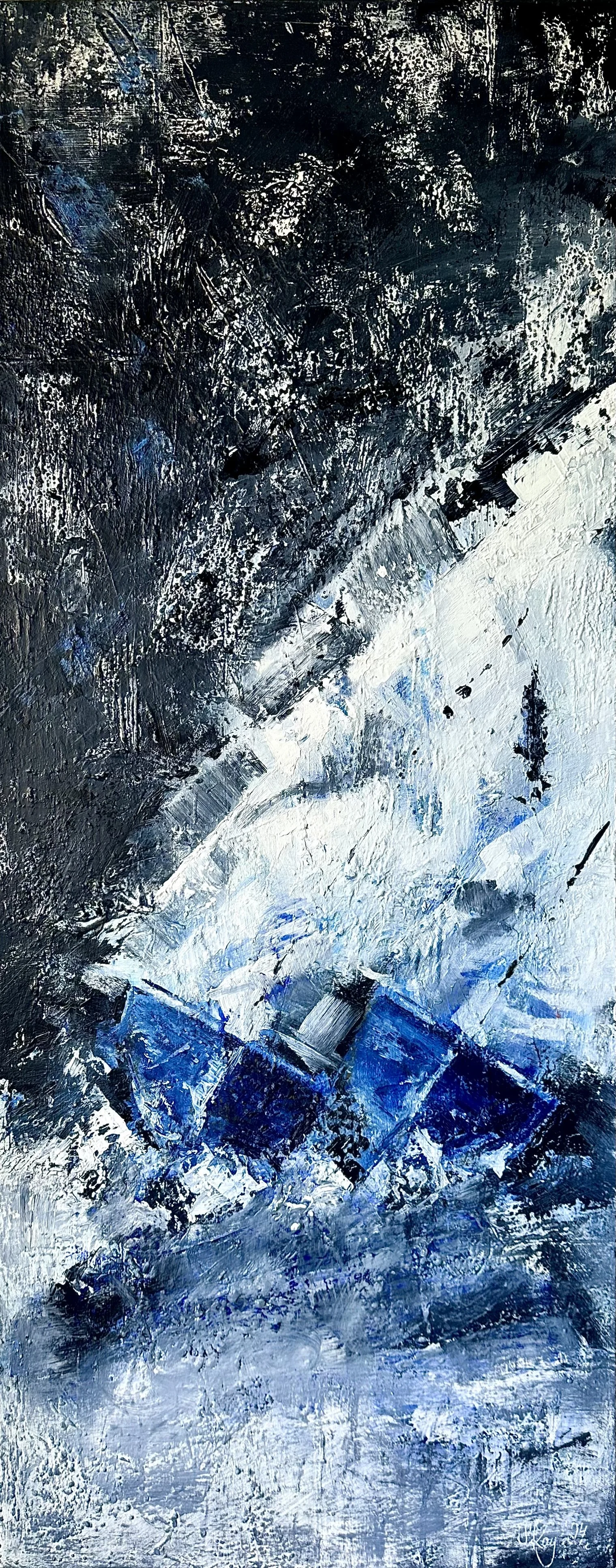 Stormy waters, 100x40x4cm, 1.480,-Euro