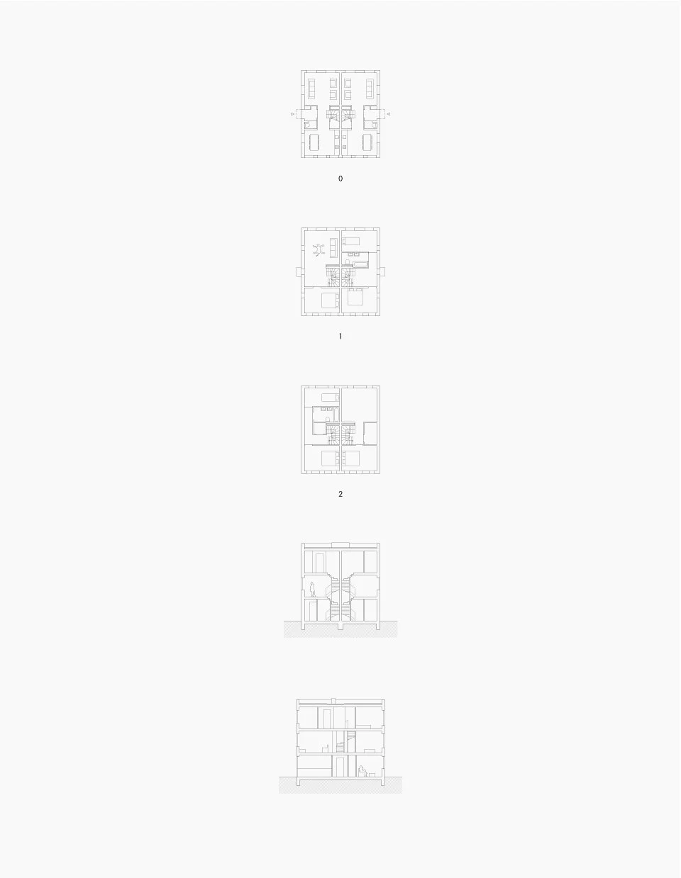 plattegronden en doorsneden, Stellinghof, Vijhuizen-Ronald Janssen Architecten