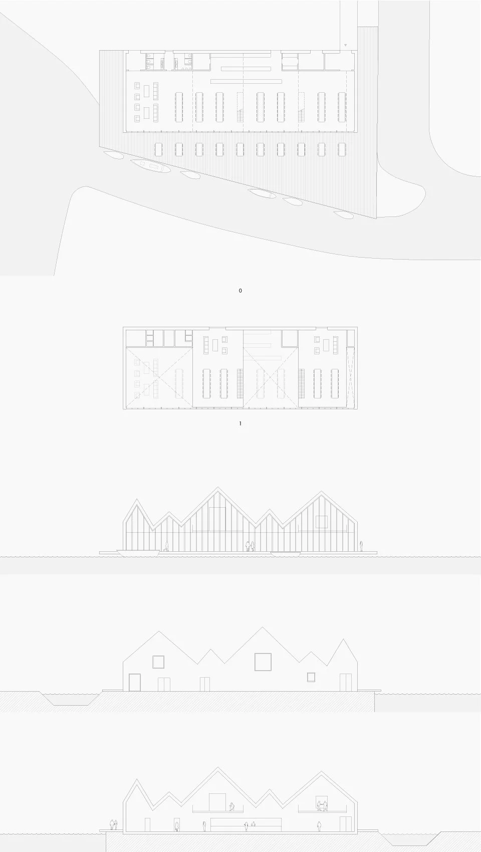 plattegronden, gevels en doorsnede, Oukoopsedijk, Reeuwijk-Ronald Janssen Architecten