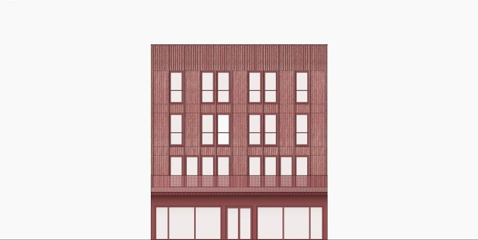 geveltekening, Kruisweg, Hoofddorp - Ronald Janssen Architecten