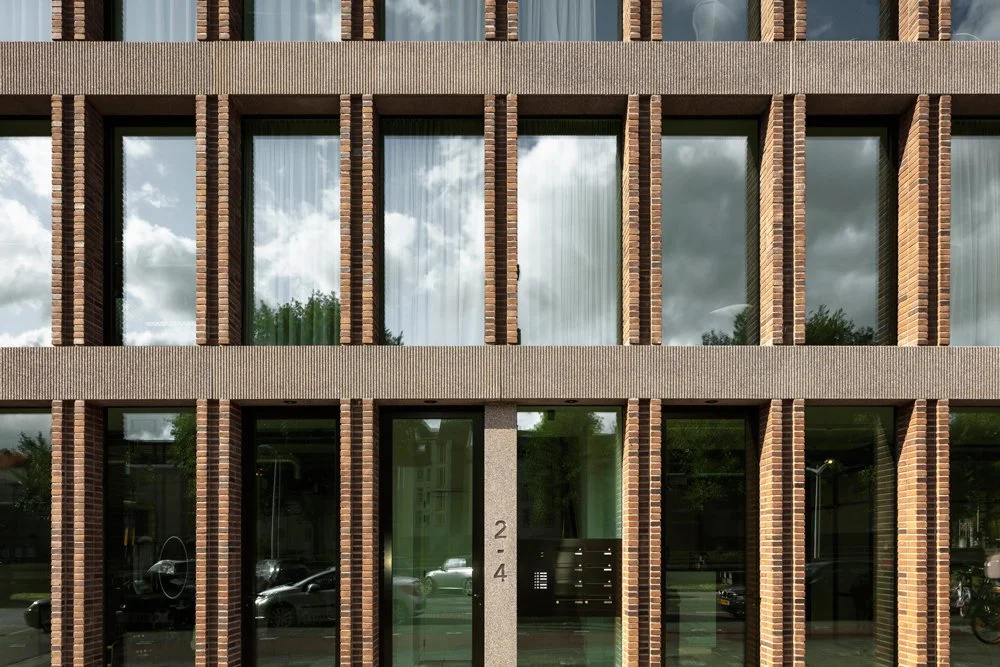 voorgevel fragment, Foliestraat, Amsterdam-Ronald Janssen Architecten, fotograaf Sebastian Van Damme