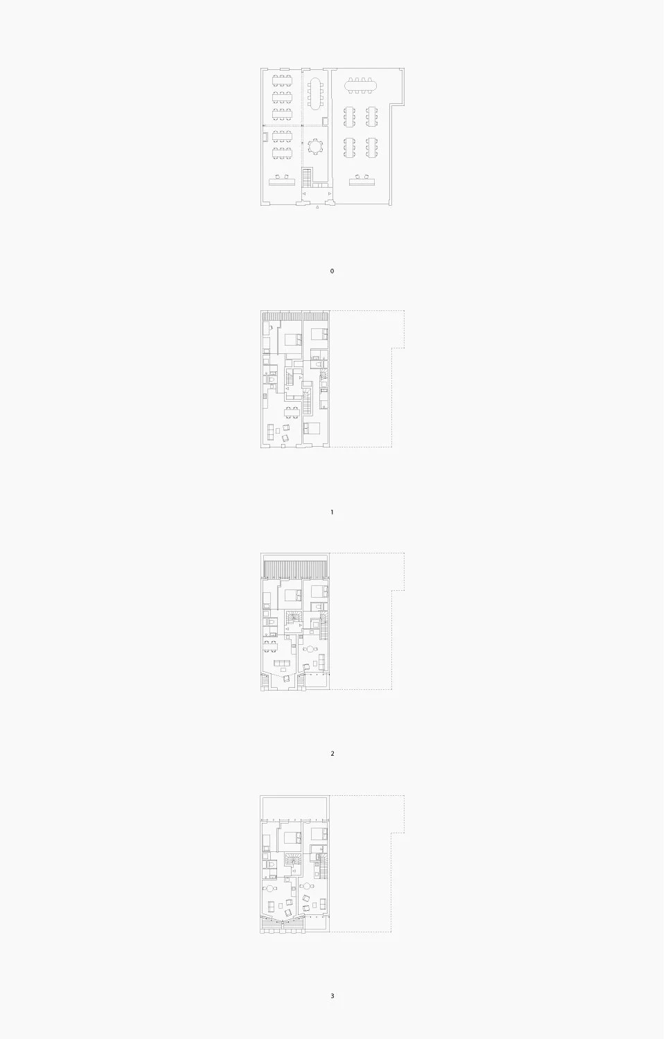 plattegronden, van Ostadestraat 89, Amsterdam, ontwerp Ronald Janssen Architecten, opdracht Aham Vastgoed