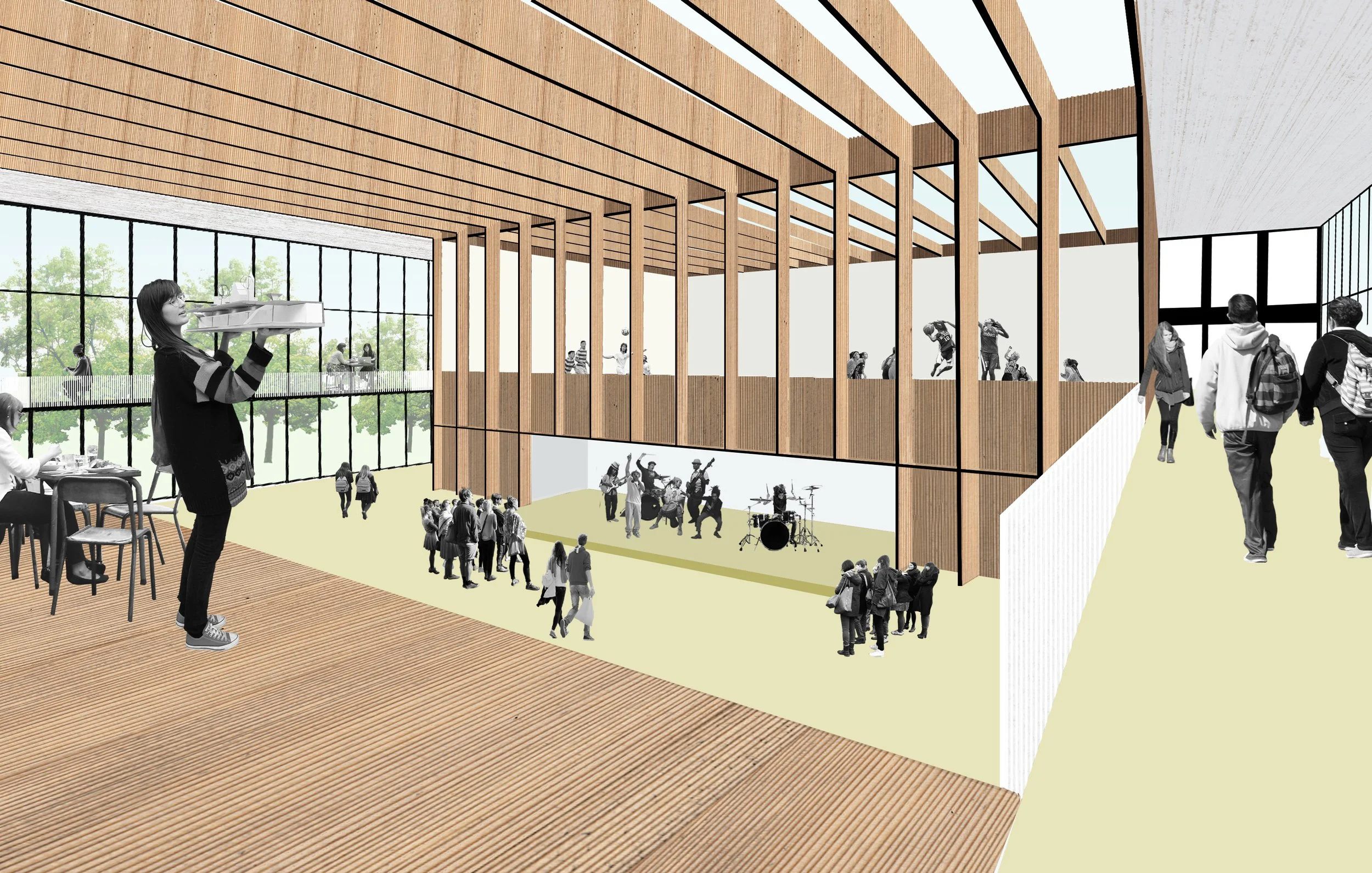 tribune boven, CLV, kerkewijk, Veenendaal-Ronald Janssen Architecten