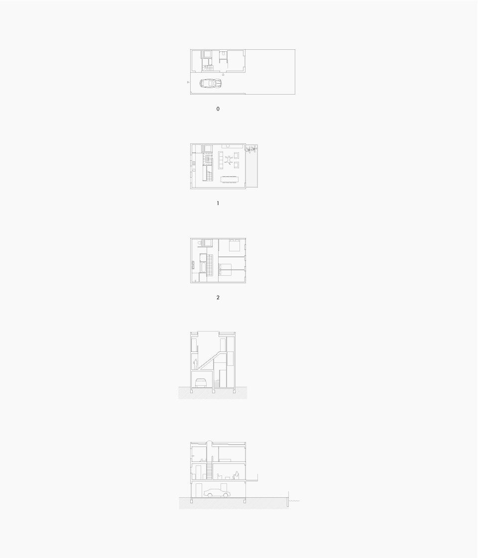plattegrond en doorsnede, Balatonmeer, Woerden-Ronald Janssen Architecten