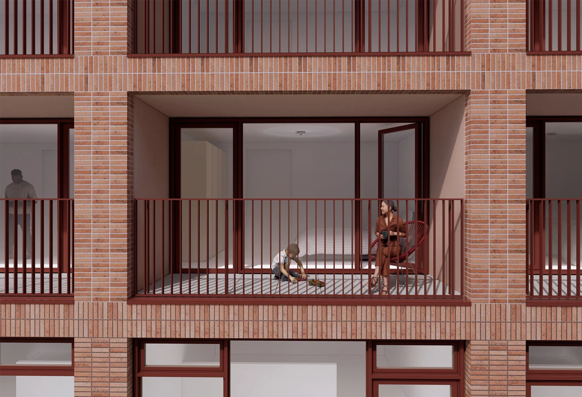 gevel fragment blok 5, Geuzenpark, Hilversum-Ronald Janssen Architecten