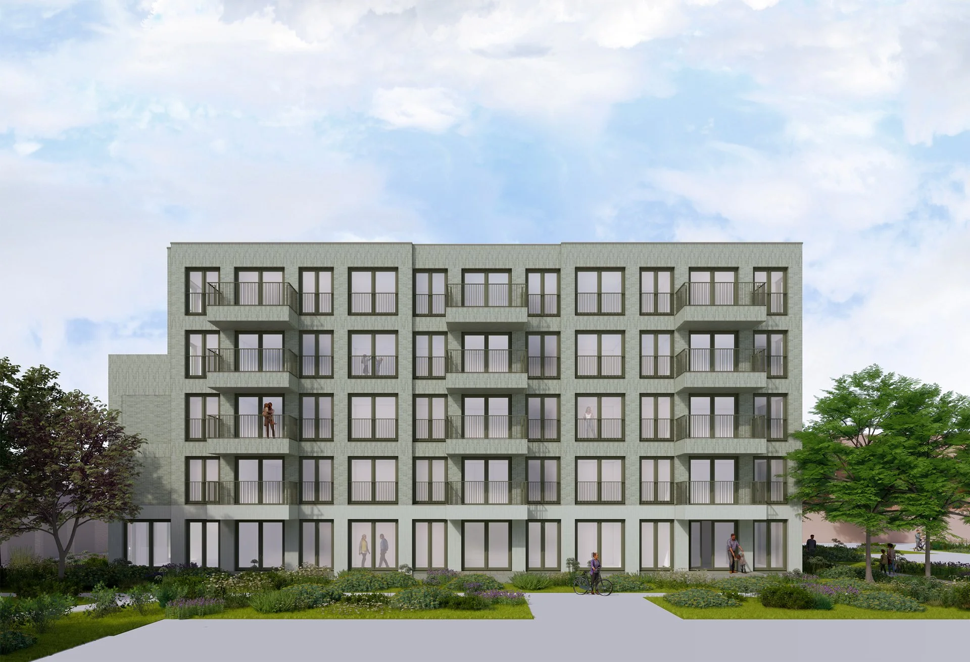 voorgevel blok 4, Geuzenpark, Hilversum-Ronald Janssen Architecten