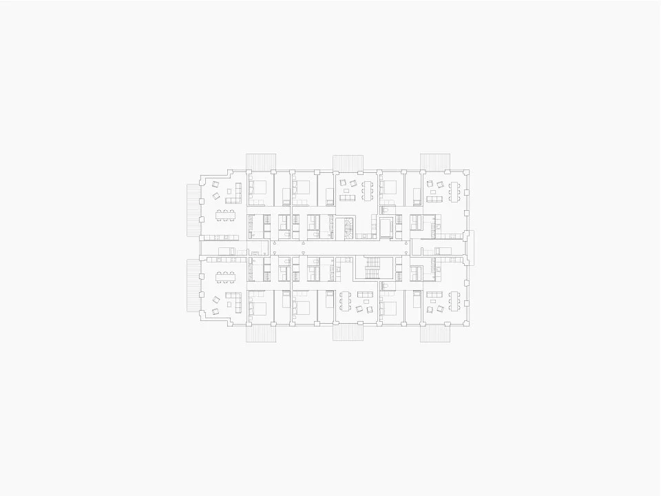 plattegrond blok 4, , Geuzenpark, Hilversum-Ronald Janssen Architecten