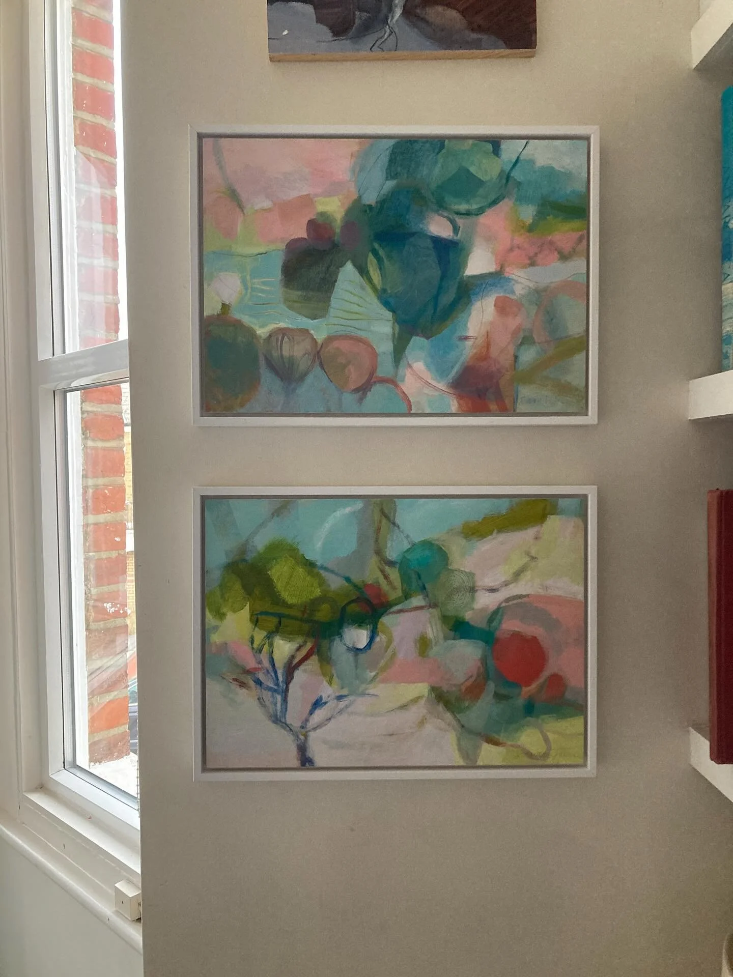 Memories of trees, II &amp; III
Acrylic on wood
42cm x 29.7cm

These two paintings have gone off together to a new home. I like to think of them staying together. 

I made these shortly after a trip to Devon, trying to capture some of the awe I feel 