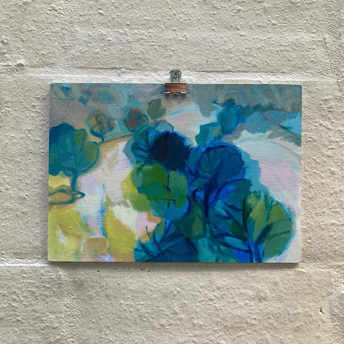 Working on a series of paintings of groupings of trees, moulded by the landscape, recalled in my memory.

Because I am a bit obsessed with trees, I find myself walking these London streets peering up admiring the shapes that these sentinels make. I h