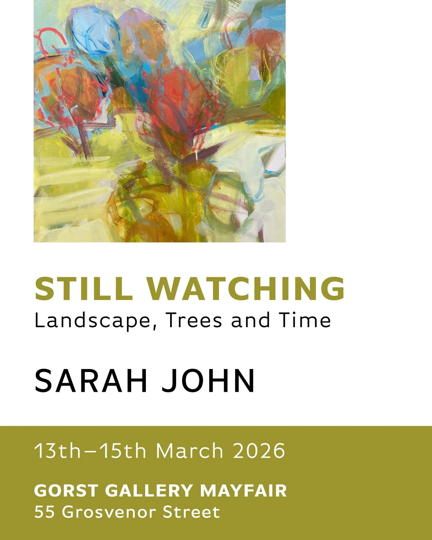 *SAVE THE DATE!*

I am delighted to announce that I will be having a solo show at Gorst Mayfair Gallery - just a few minutes walk from Bond Street station.

13th - 15th March

55 Grosvenor Street 
London 
W1K 3LJ

My exhibition STILL WATCHING present