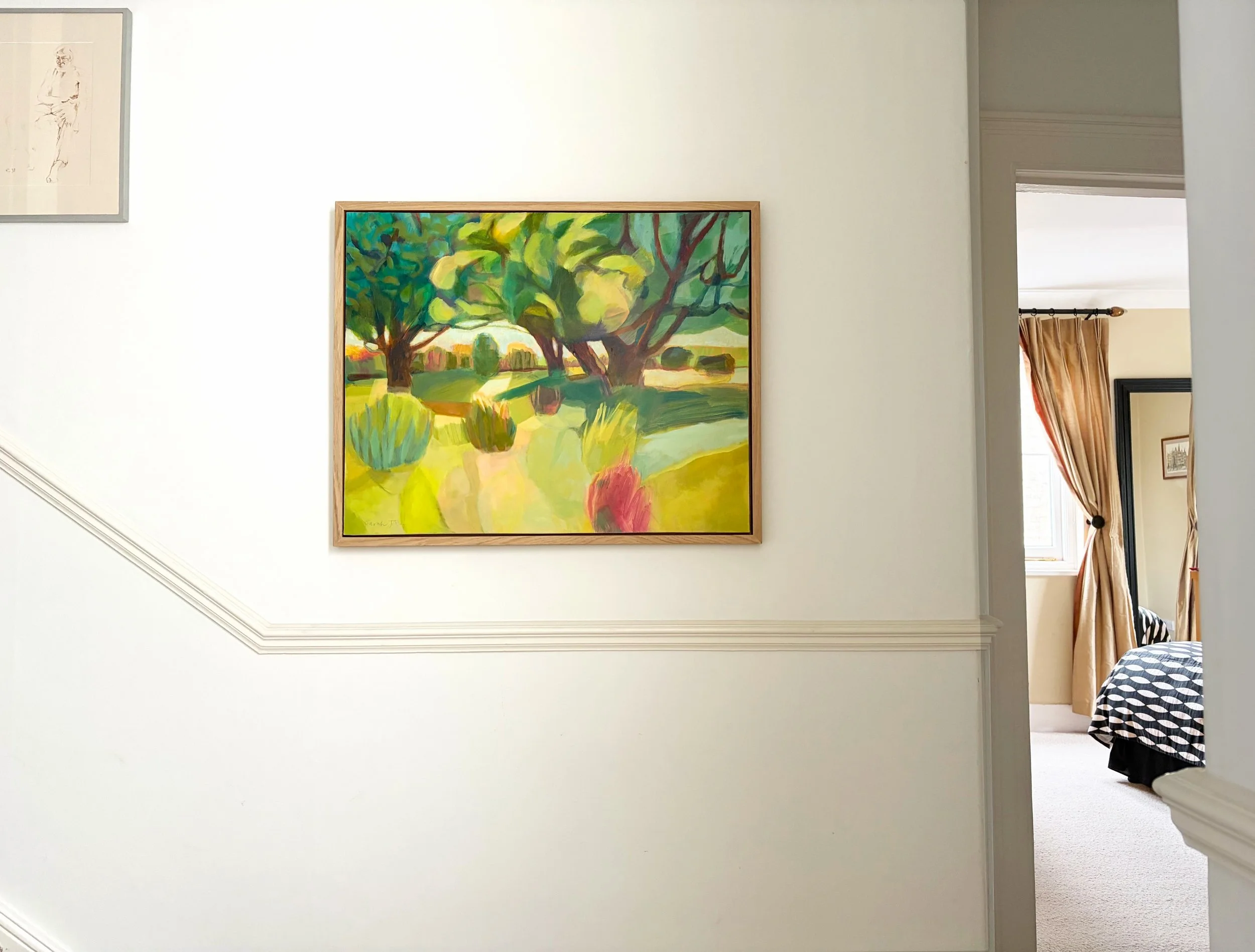 SOLD &lsquo;A place of shade&rsquo; in its new home. 

A grouping of trees I&rsquo;ve drawn and painted many times -  and through different seasons. Shade to the cows, ponies and sheep that roam the common. I&rsquo;m so pleased it&rsquo;s providing s