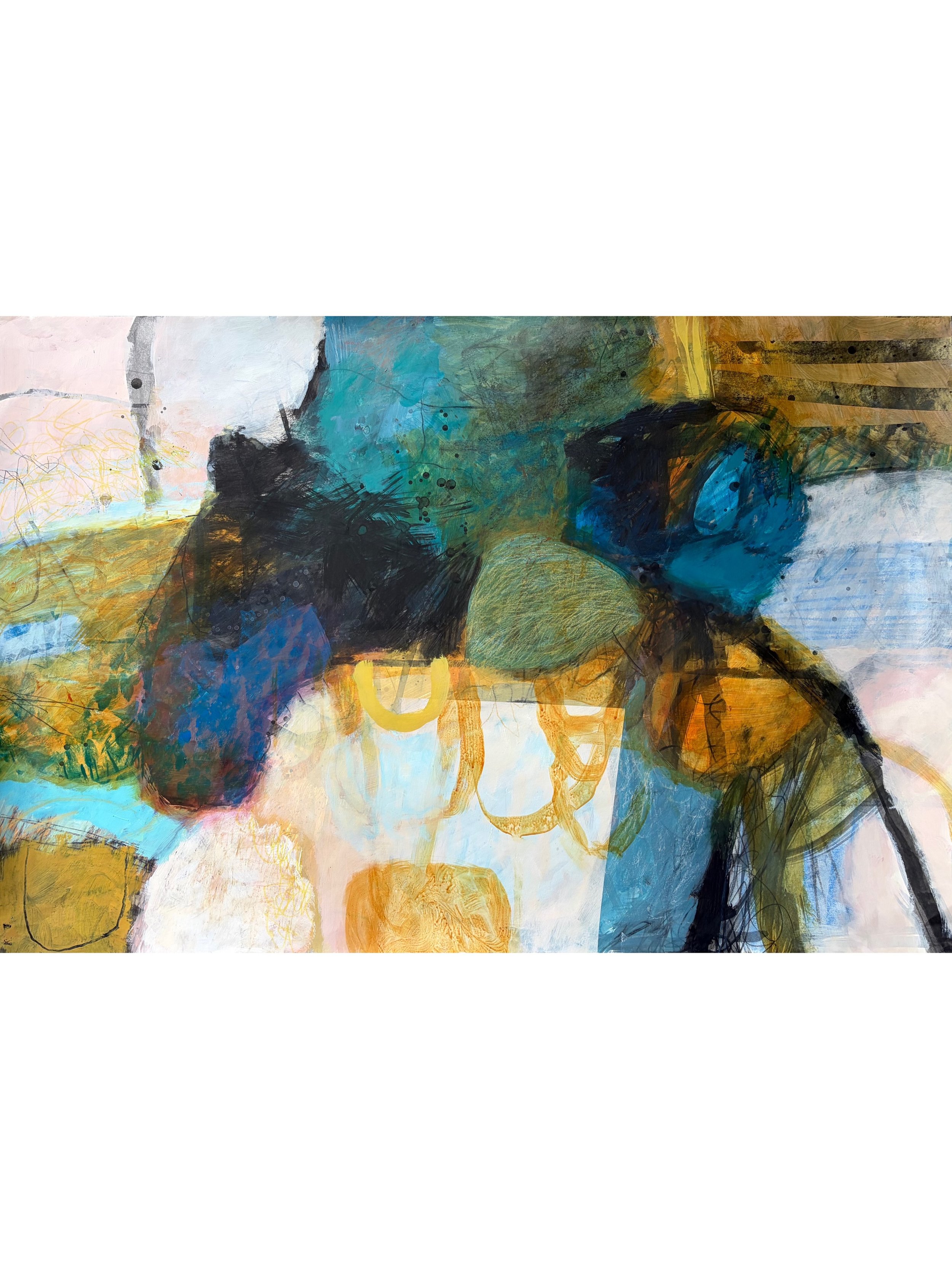 Having spent a few days out drawing from observation we set up a couple of elephant sized sheets (I&rsquo;ve always loved that term, which is 23 x 28 inches) of heavyweight paper and set a series of timed tasks; take a line for a walk, scribble, tona