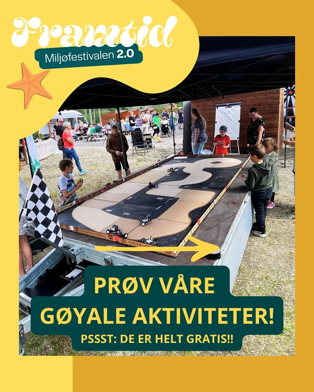 GRATIS aktiviteter for barn (og lekne voksne) p&aring; Framtid - Milj&oslash;festivalen2.0! 🤩

Her er det masse morsomme aktiviteter for b&aring;de sm&aring; og store. Hva med &aring; programme sm&aring; biler, lage dine egne humlebuttons, eller byg