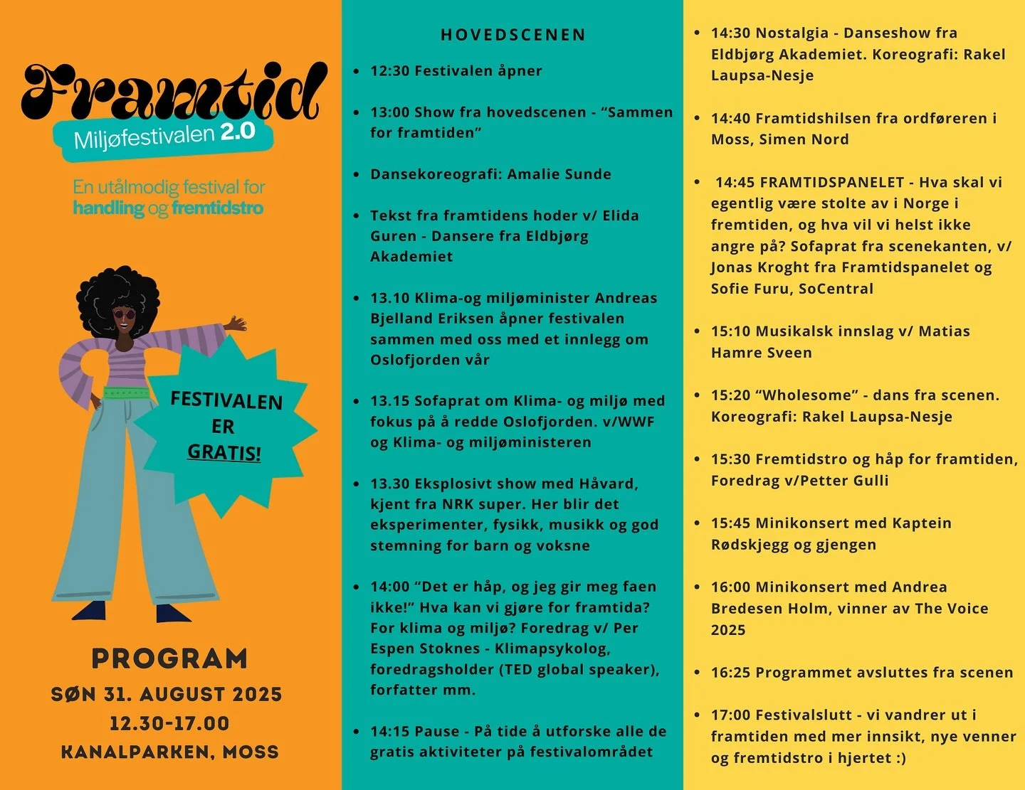 I morgen skjer det! 🚀 

En festival som er GRATIS og &aring;pen for alle, med aktiviteter for store og sm&aring;, masse digg mat og drikke, stands rundt omkring i hele parken, og et fullpakka show fra scenen med blant annet minikonsert av &aring;ret
