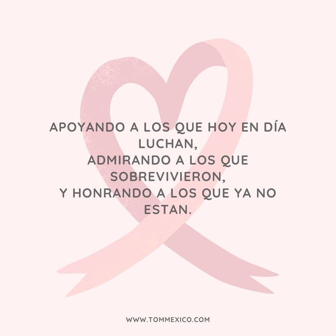 Octubre, mes de la lucha contra el c&aacute;ncer de mama 💝.
.
.
.
.
#cancerdemama #mesrosa #octubre #octubrerosa #conciencia #tom #luchacontraelcancerdemama